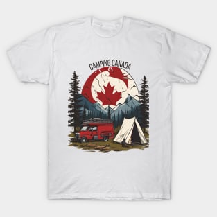 True North Camper: Exploring Canada's Wilderness" With your "Camping Canada" Tee shirt! T-Shirt